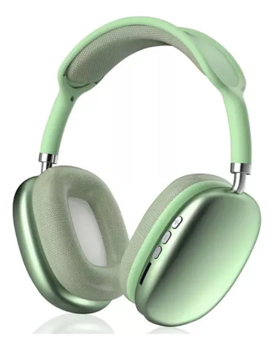Audífonos Inalámbricos De Diadema Con Bluetooth P9 Pro Max Color Verde