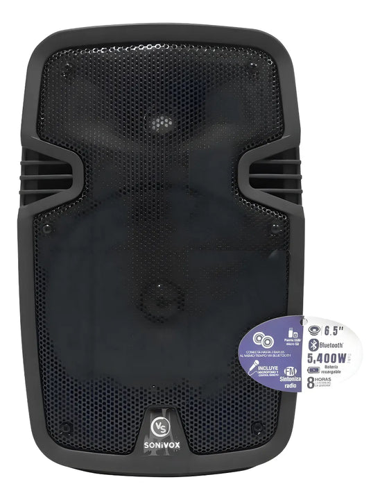 Parlante Sonivox Vs-ss2135 Portátil Con Bluetooth Negra Color Negro