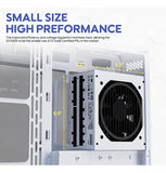 Fuente De Poder 1000w Atx 3.1, Pcie 5.1, 80+ Gold Vetroo Blanco