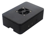 Caja O Case Para Raspberry Pi 4 B Negro Con Ventilador