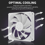 Ventiladores De Carcasa Para Computadora 12 Cm 5 Unidades Al