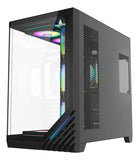 Gabinete Gamer Iceberg Crystal Wave L 7 Ventiladores Argb Color Negro