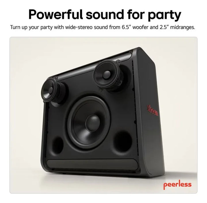 Parlante Lg Xboom Stage 120w Portátil Sonido Y Luces 12h On Negro