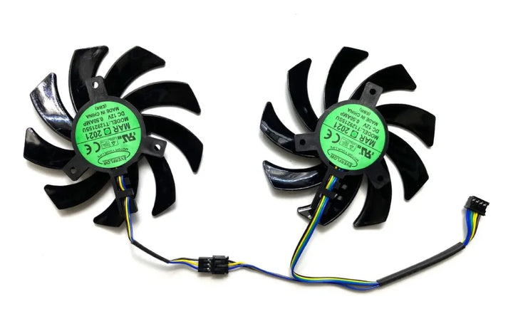 2 Ventiladores Para Powercolor Fighter 5600xt 6600xt 6650xt