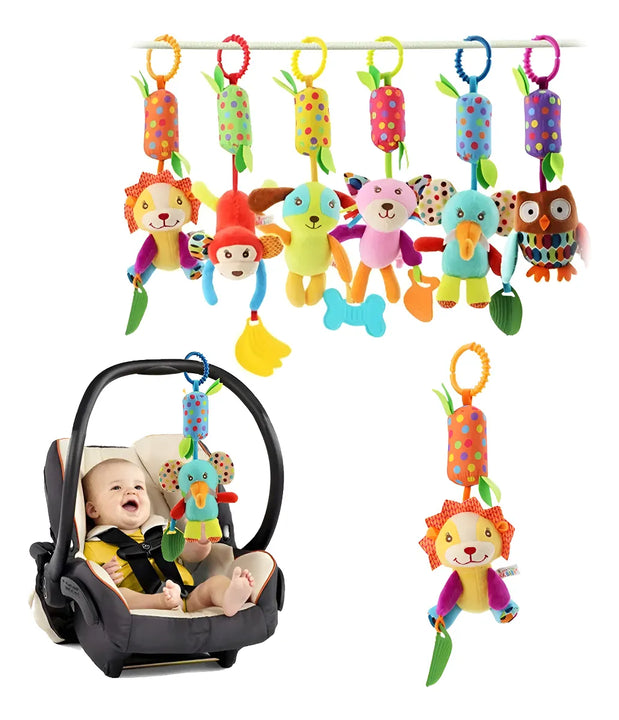 Sonajero Colgante Para Coche O Cuna Con Mordedor De Animales