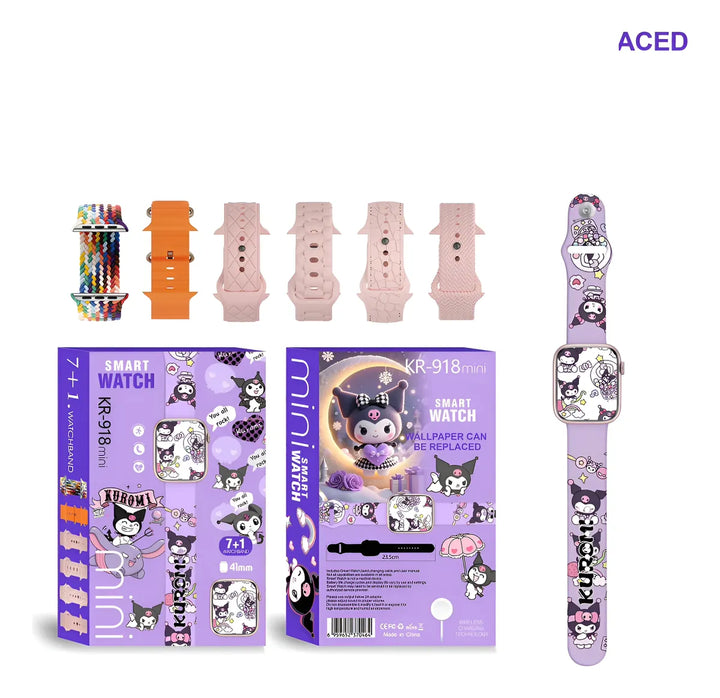 Combo Mini Reloj Para Niños Kr-918 7 En 1 Personajes - Según Disponibilidad