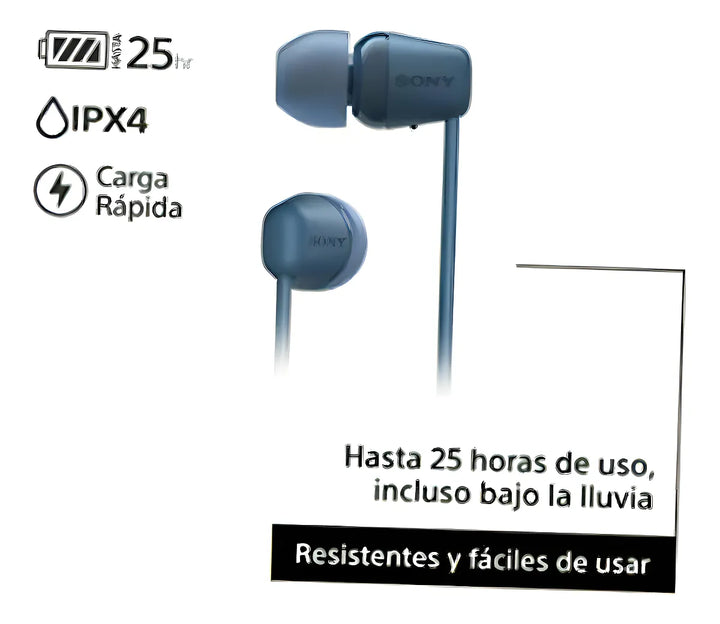 Audífonos Sony Inalámbricos In-ear Wi-c100 Color Azul