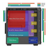 Musetex Atx Mid-tower Chasis Gaming Pc Case 4 Ventiladores