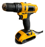 Taladro Inalambrico 2 Baterias Herramientas 34 Piezas Color Negro/amarillo