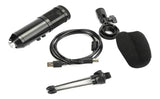 Grandioso Micrófono Condensador Usb Con Trípode Color Negro