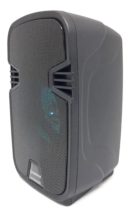 Parlante Portátil Mini Cabina Bluetooth Luz Led Radio Fm Negro