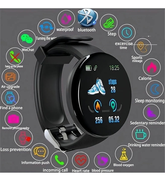 Smartwatch Reloj Inteligente D18 Heart Rate Modelo 2022