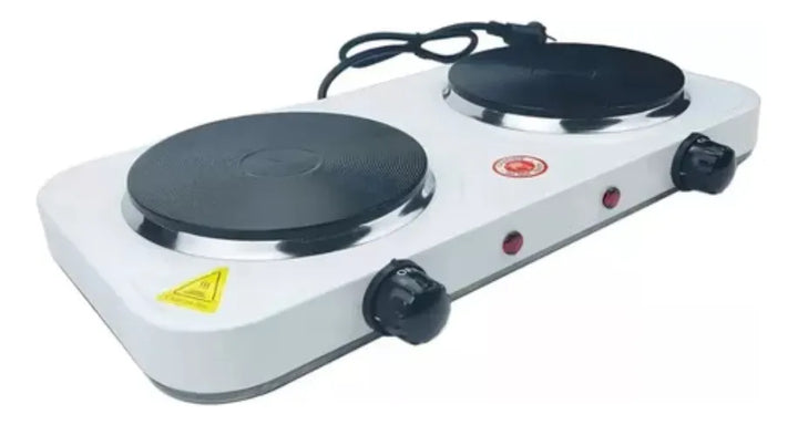 Estufa Electrica Premium 2 Puestos Blanco