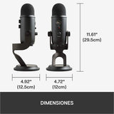 Micrófono Blue Yeti Condensador Omnidireccional color silverS