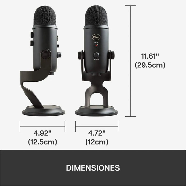 Micrófono Blue Yeti Condensador Omnidireccional color silverS
