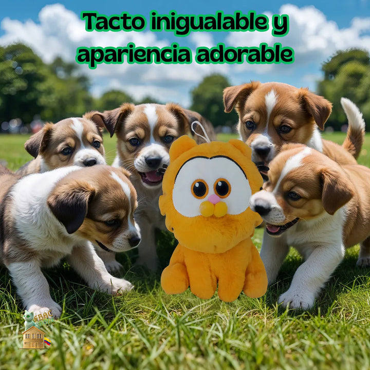 Regalo Peluche Muñeco Juguete Gato Gatico Minino Felino Michi Exótico Expresivo Premium Suave Felpa Naranja Tierno Adorable Encantador Decorativo Infantil Ideal