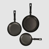 Juego De 3 Sartenes Imusa De 18,20 Y 24 Cm Color Negro