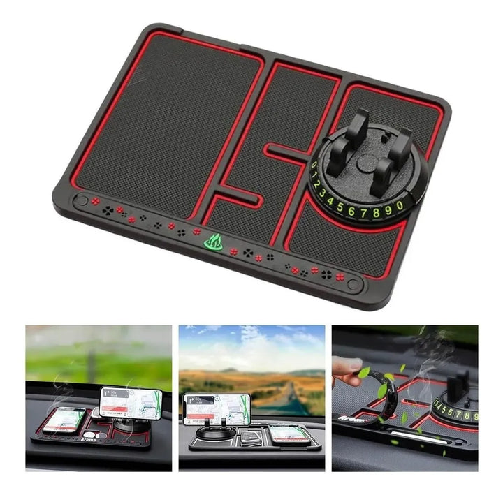 Almohadilla De Teléfono Antideslizante Para Alfombrilla De T Rojo