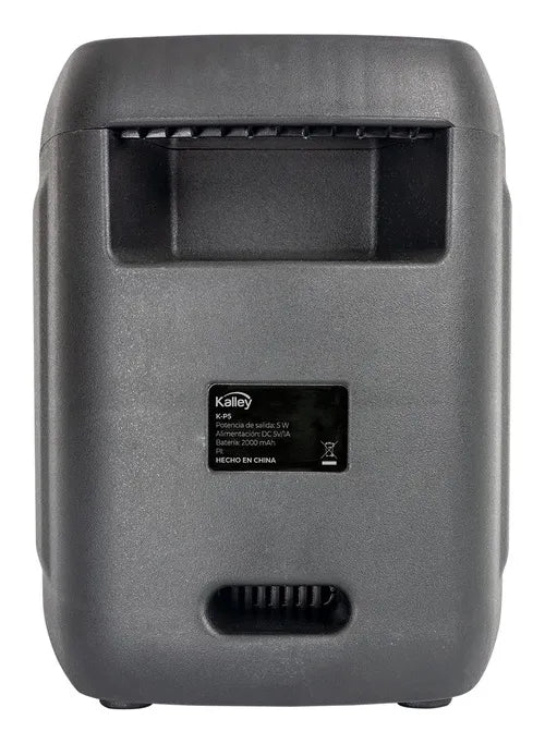 Parlante Kalley Inalámbrico K-p5 5w Bluetooth Radio Fm|puert Color Negro 5