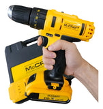 Taladro Inalámbrico 24v Percutor Trabajo Pesado 2 Baterias Protool 2401 Amarillo