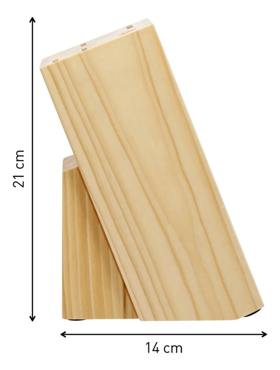 Bloque Cuchillos Imusa Talent Madera 4 Cuchillos + Afilador Color Marrón