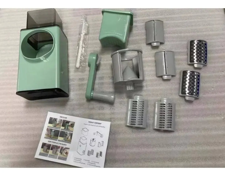 Cortador De Verduras Multifuncional 3 En 1 Cuchilla Rallador Verde Claro