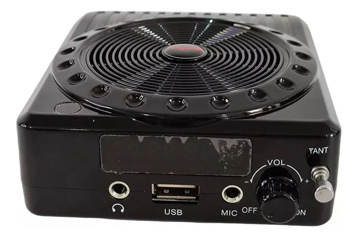 Parlante Portátil Micrófono Amplificador Bluetooth Radio Sd Rojo