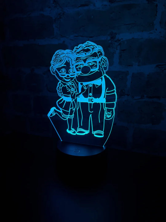 Lámpara De Noche Led Up Carl Y Ellie Decoración Regalo Negro