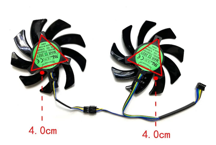 2 Ventiladores Para Powercolor Fighter 5600xt 6600xt 6650xt