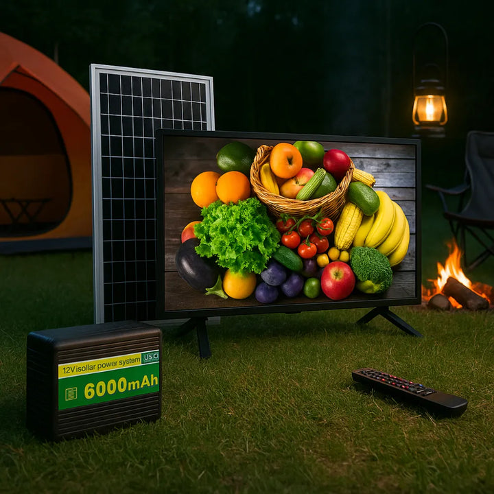 Televisor 32 Pulgadas Solar Batería 60000mah Control Remoto