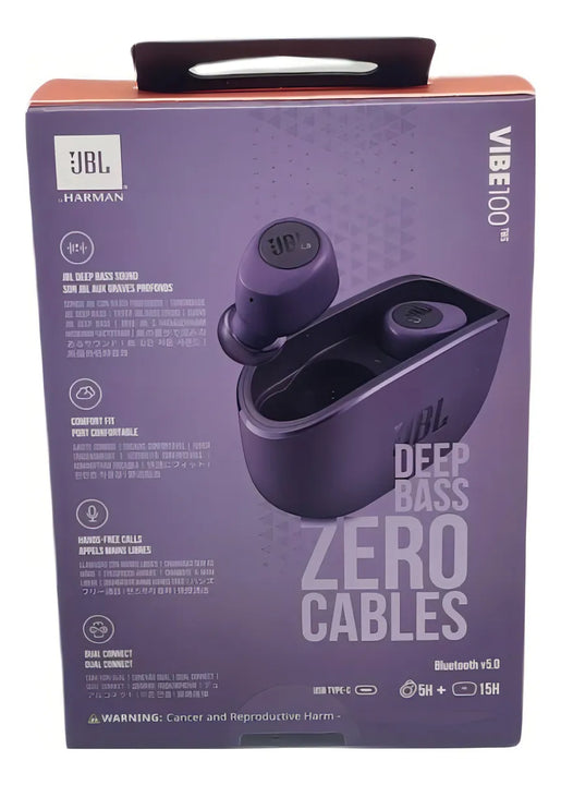 Audífonos Jbl Vibe 100tws Color A + Color Violeta