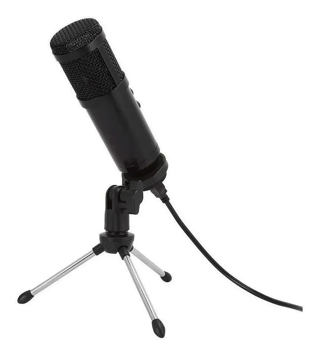 Grandioso Micrófono Condensador Usb Con Trípode Color Negro