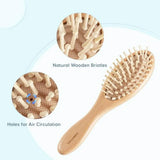 Set De Cepillo Y Peine De Madera Para Bebés - Suave Y Efecti