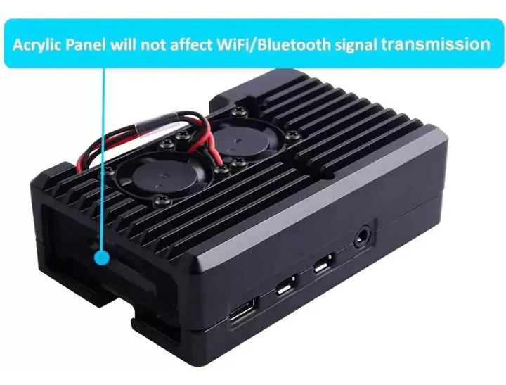 Caja Case Metálica Raspberry Pi 4 B En Aluminio + Ventilador