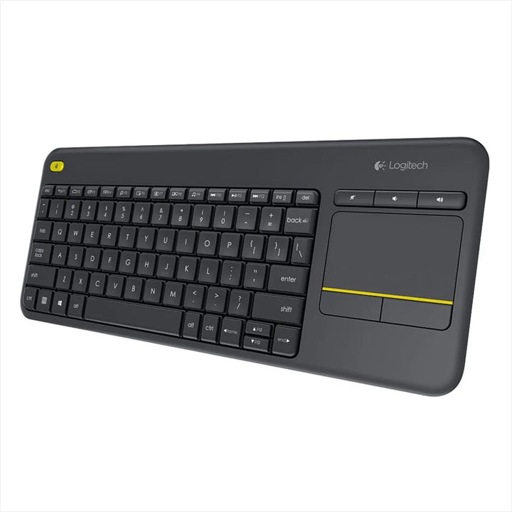 Logitech K400 Plus, Teclado Inalámbrico Touch, Pc Android Tv Color del teclado Negro Idioma Español