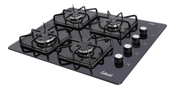 Estufa De Empotrar Vidrio Templado Gas Natural Color Negro