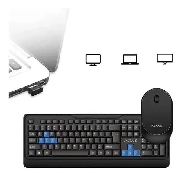 Kit De Teclado Y Mouse Inalámbrico Español M900 Color del mouse Negro Color del teclado Negro