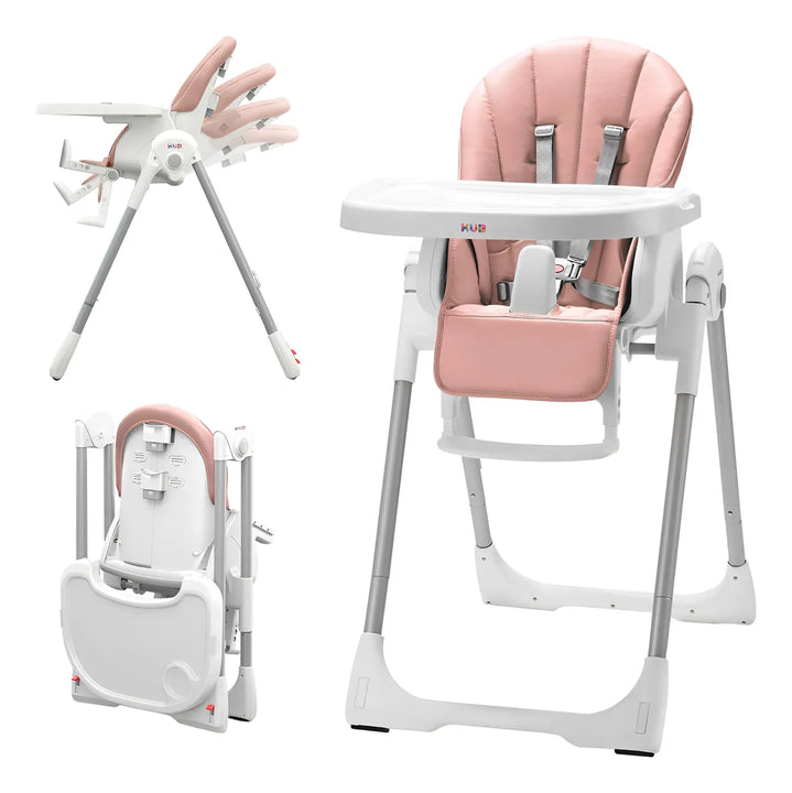 Silla Alta Plegable 3 En 1 Para Bebé 7 Alturas 4 Reclinables