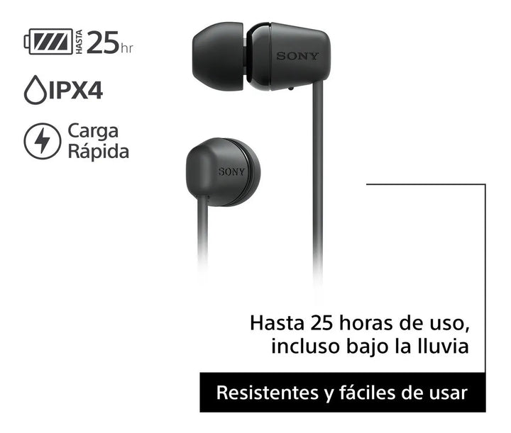 Audífonos Sony Internos Inalámbricos Wi-c100 Color Negro