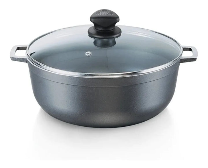 Sartén Caldero Imusa 30cms Aluminio Antiadherente 6.5 Litros Negro