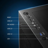 Chasis Gamer Sevenhero M-atx Con 3 Ventiladores Argb Negro