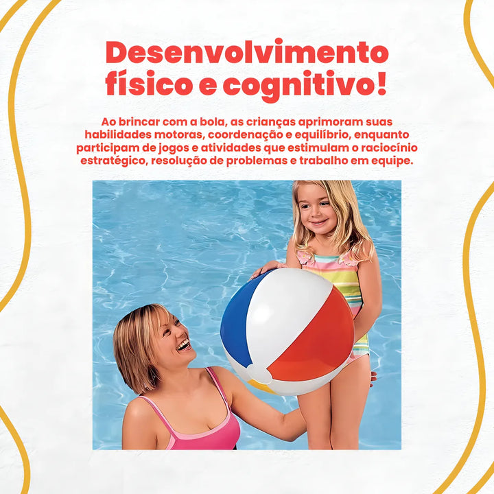 pelota inflable juego en playa o piscina para niños 51 cm