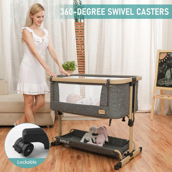 Moisés De Bebé 3 En 1 Cuna Portátil Ajustable Con Bolsa