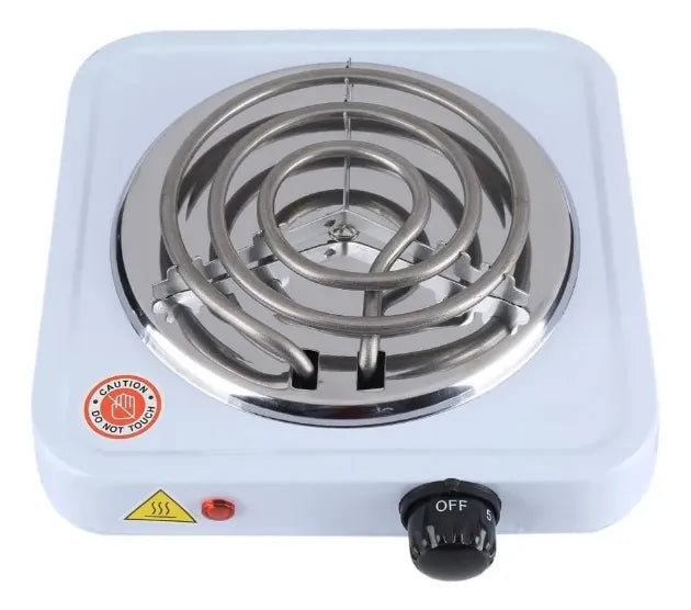 Estufa Eléctrica Portátil Cocina Sobre Mesa Un Puesto Blanco