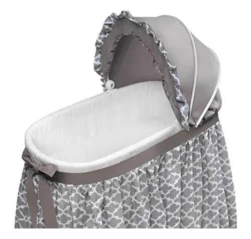 Moisés Y Cuna Mecedora Con Almacenamiento - Gris/linterna