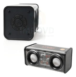 Bocina Portátil Ligero Bluetooth Tws Altavoz Inalámbrico Recargable Parlante Ldnio Luces Led Rgb Sonido Estéreo Graves Potentes Reproductor Música Negro Compacto Duradero