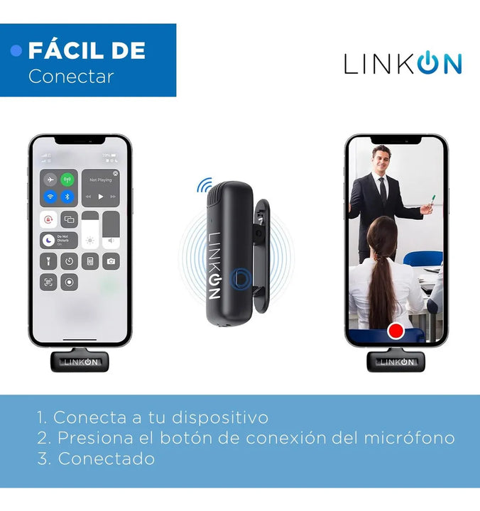 Microfono Inalambrico Lavalier Solapa Linkon + Estuche Carga