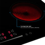 Estufa De Empotrar Vitrocerámica 60 Cm Cuatro Puestos Negro