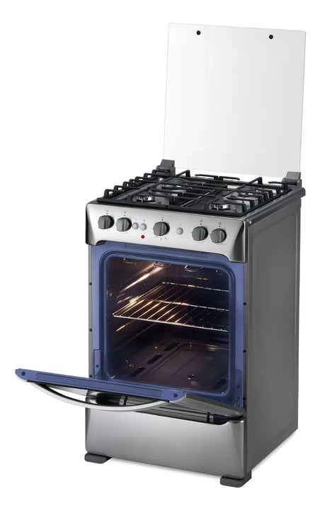 Estufa De Piso Indurama Granada 24 4 Puestos Grill Color Gris