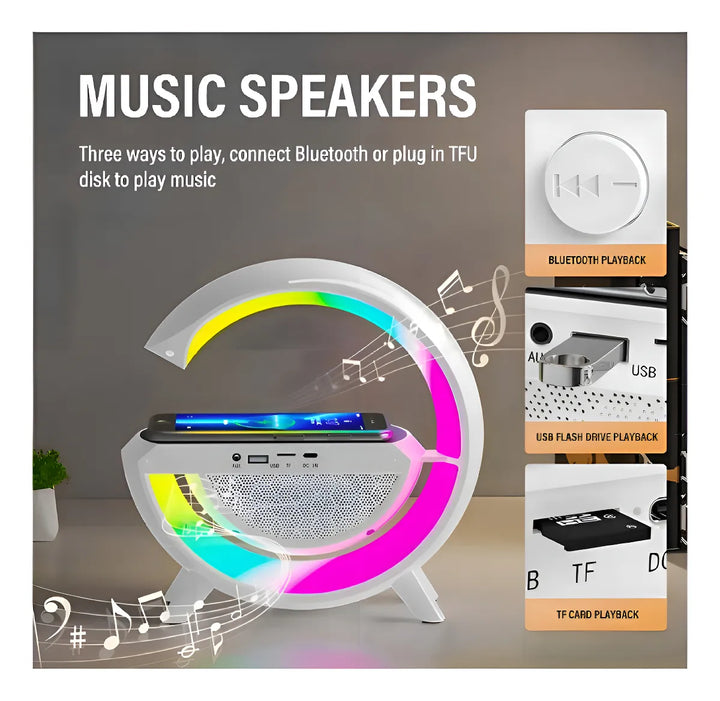 Parlante BT 3401 portátil con bluetooth blanca